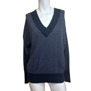 Varley Blue Colorblock Sweater sz M